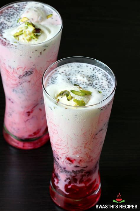 Falooda Recipe Faluda Ice Cream Swasthis Recipes