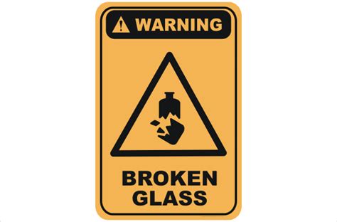 Glassware Safety Symbol Broken