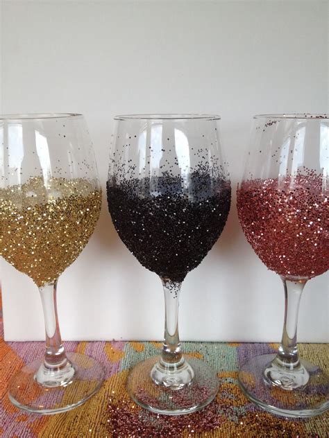 My Simple Obsessions Diy Glitter Wine Glasses