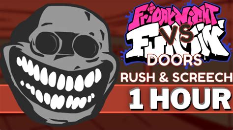 Doors Fnf 1 Hour Songs Vs Doors Rush And Screech Roblox Doors 1 To
