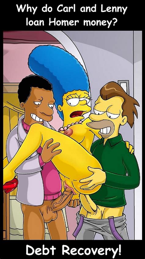 Marge Simpson And Carl Carlson Erect Penis Shaved Pussy Nipples Nude