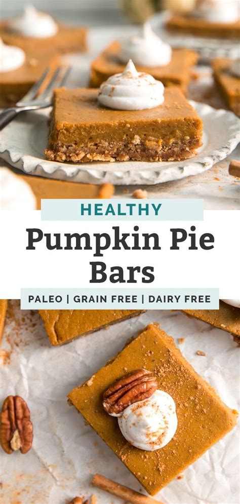 Healthy Pumpkin Pie Bars Paleo Fit Mitten Kitchen