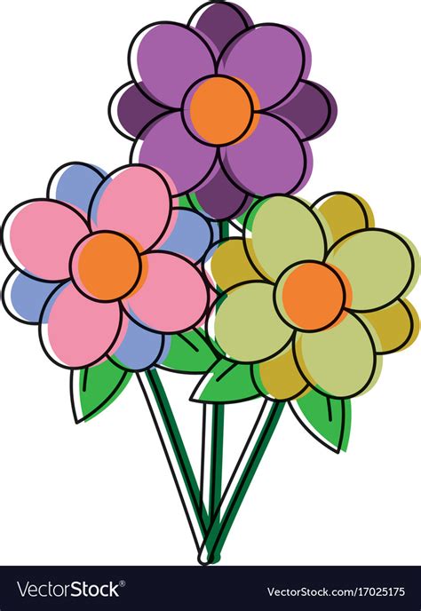 Bouquet Of Flowers Icon Royalty Free Vector Image