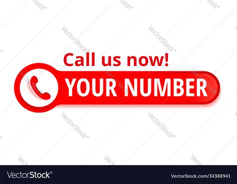 Call Us Now Red Button Royalty Free Vector Image