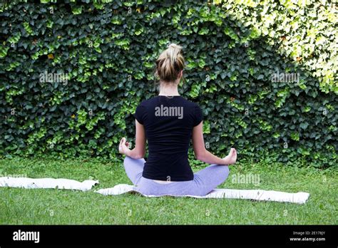 Girl Doing Yoga Stock Photo Alamy