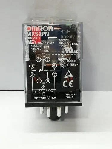 Omron Mks 2pn 8 Pin Plug In Round Relay For Control Panels 110vdc At