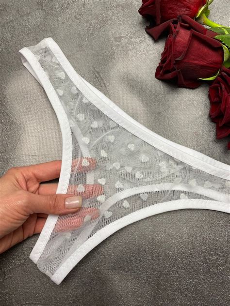 White Sheer Panties See Through Panty Transparent Lingerie Etsy