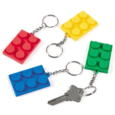 Block Rubber Key Chain 12