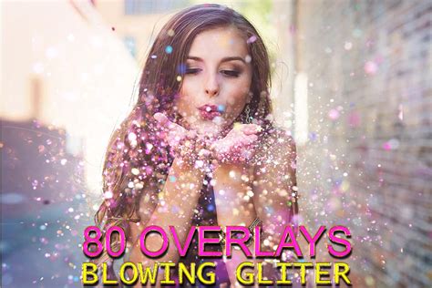 80 Blowing Glitter Photoshop Overlays Confetti Photoshop Overlay