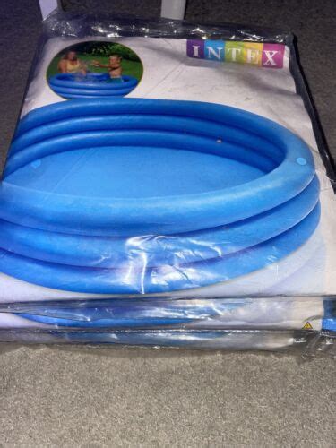 Intex 59416np Three Ring Inflatable Paddling Pool Crystal Blue