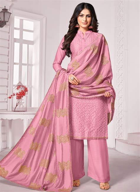 Buy Online Cotton Pink Trendy Salwar Kameez 156161