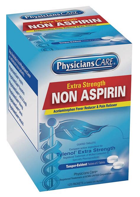 Physicianscare Tablet 125 X 2 Non Aspirin Pain Relief 39n843