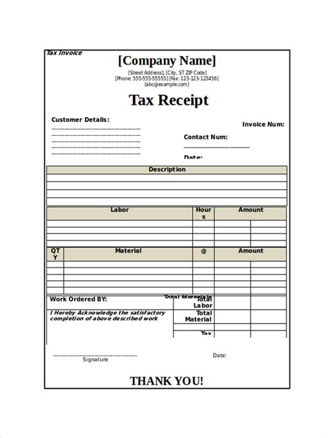 Tax Receipt For Donated Goods Template Authentic Printable Receipt