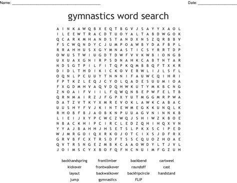 Gymnastics Word Search Printable Word Search Printable Gambaran
