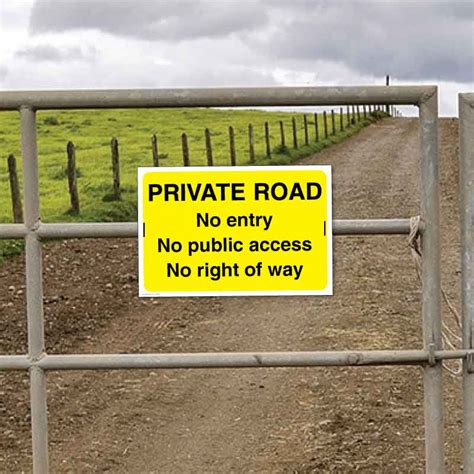 Jaf Graphics Private Road No Access Sign