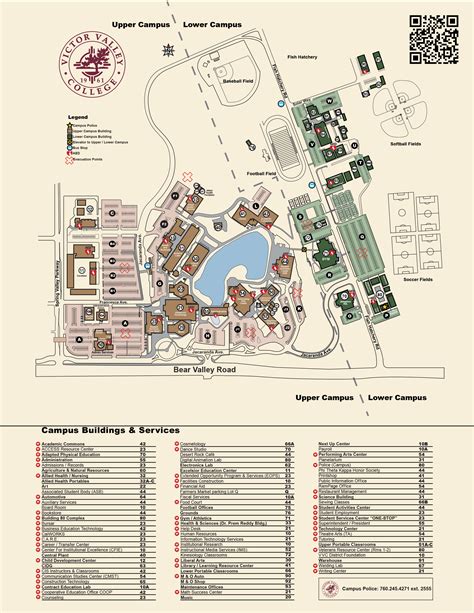 Revised Vvc Campus Map August 2023qr Code0 Victor Valley College