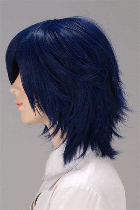 Short Navy Blue Hair This But Shorter Hairstyles Pinterest