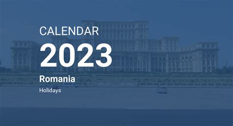 Year 2023 Calendar Romania