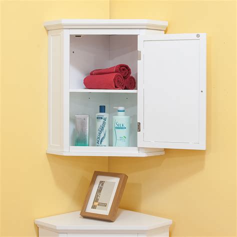 Space Efficient Corner Bathroom Cabinet For Your Small Lavatory Ideas