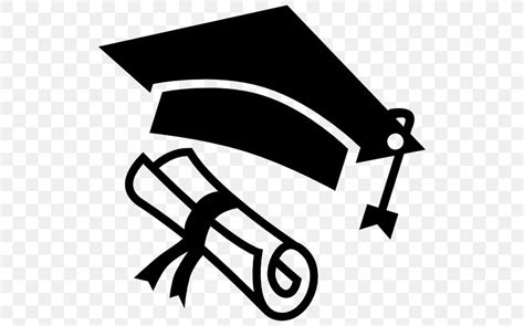 Graduation Cap And Diploma Clipart Black And White