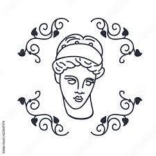 Venus The Ancient Greek Goddess Of Love Vector Sketch Illustration