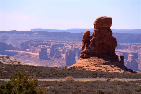 View Point At Arches National Park Stock Photo Image Of Breat Fiery