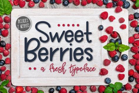 Sweet Berries A Fresh Typeface 23492 Regular Font Bundles