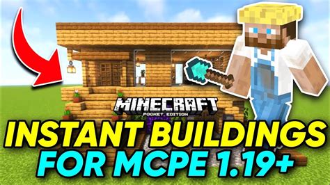 Instant Buildings Addon For Mcpe 119 V2 Quick Building Mod For