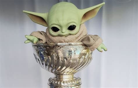 Baby Yoda Sat In The Stanley Cup