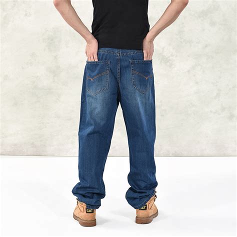 Men Baggy Jeans Mens Hip Hop Jeans Long Loose Fashion Skateboard Baggy