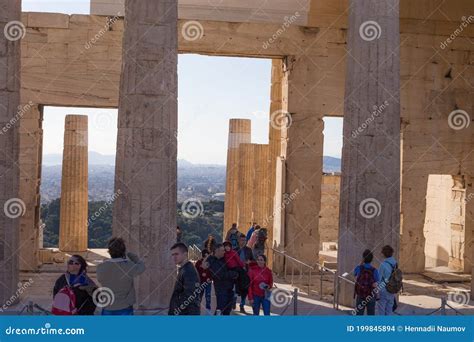 Ancient Greek Marble Pillar in Athens Editorial Stock Image - Image of