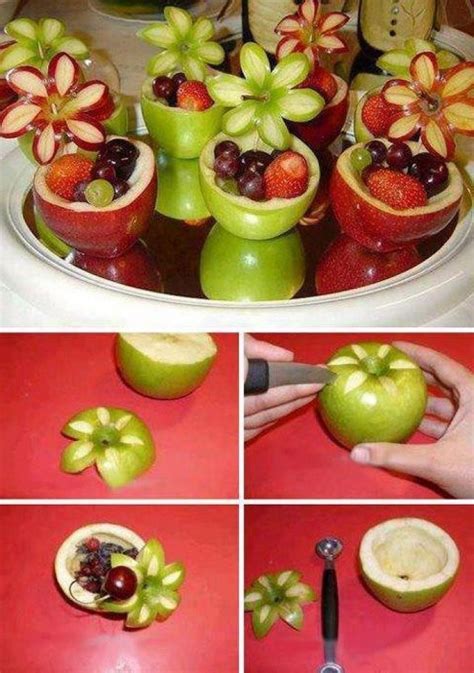 Fruit decoration for parties watch the videos and get ideas how to make fruit decorations. Great Ideas for apple Fruit Decoration