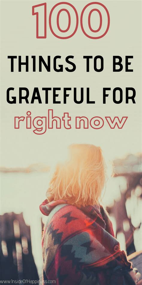 100 Things To Be Grateful For Right Now Attitude Of Gratitude
