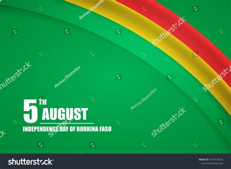Happy Independence Day Burkina Faso Country Stock Vector Royalty Free