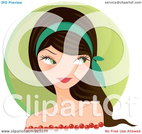 Royalty Free Rf Clipart Illustration Of A Flirty Brunette Woman Looking Over Her Shoulder