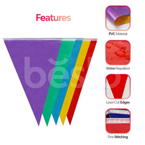 10m Bunting Flags Pennant Party Decorations Parties Flag Wedding Banner