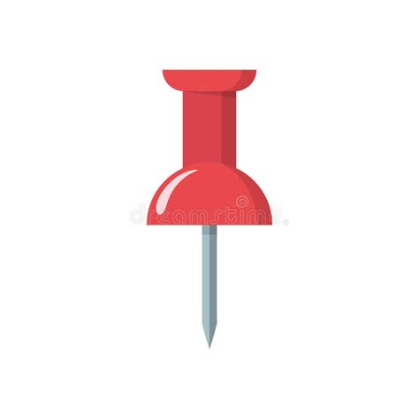 Red Push Pin Icon Stock Vector Illustration Of Business 105766877
