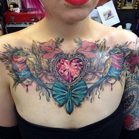 60 Best Chest Tattoos Meanings Ideas And Designs For 2017 Chest Tattoos For Women Chest