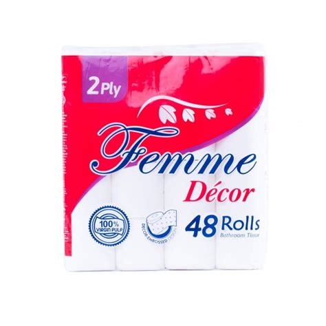 Femme 2 Ply Bathroom Tissue 48 Rolls