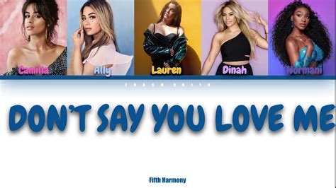 Fifth Harmony Don’t Say You Love Me Camilla Colour Coded Lyrics Youtube