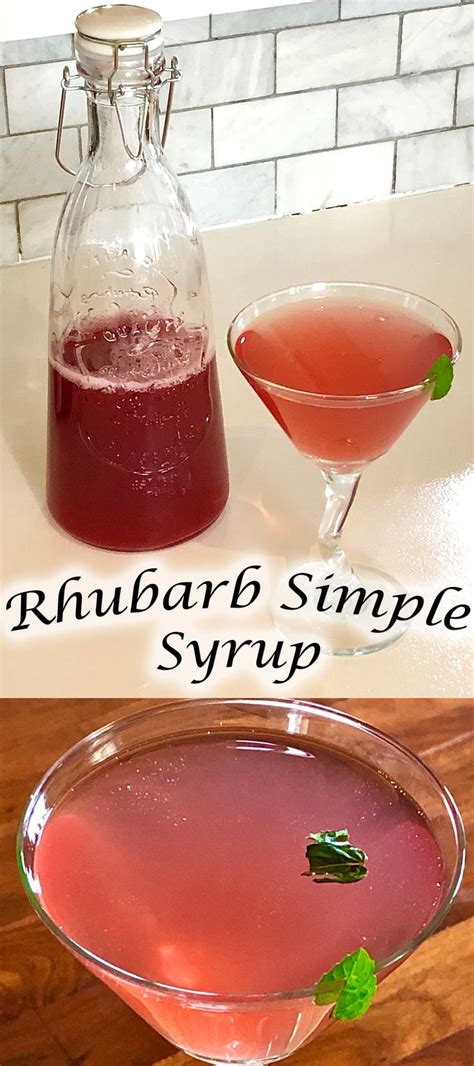 Homemade Rhubarb Simple Syrup Homemade Juice Rhubarb Recipes