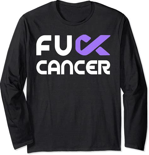 Fuck Cancer Tshirt Fuck Pancreatic Cancer Awareness Long Sleeve T