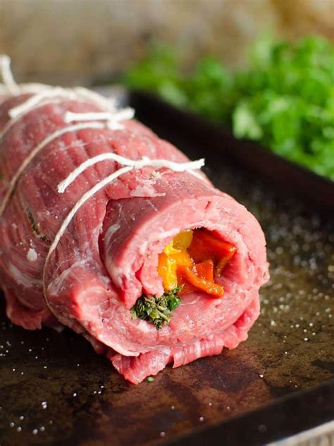 How To Make Stuffed Flank Steak Art From My Table