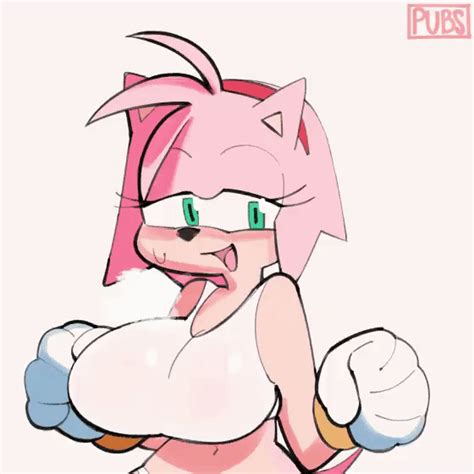 Rule 34 1girls Amy Rose Animated Anthro Blush Bouncing Breasts