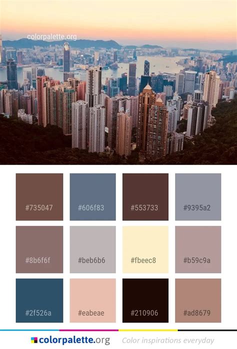 Metropolitan Area City Cityscape Color Palette