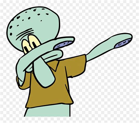 Collection Of Free Squidward Dab Png Clipart 129375 Pinclipart