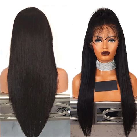Simbeauty Long Straight Lace Wig Malaysian Remy 13x6 Lace Front Wigs