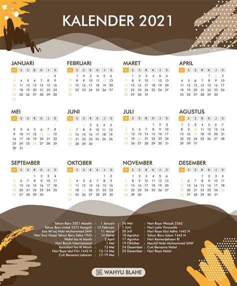 Kalender 2021 Indonesia Lengkap Dengan Hari Libur Nasional Desain Images