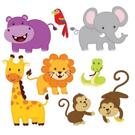 Maybe you would like to learn more about one of these? Jungle animal clip art, Jungle Friends sticker, Jungle ...