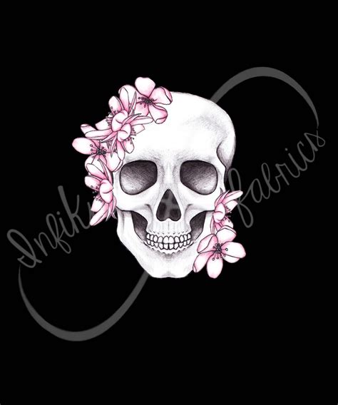 Skull Flowers Skull Clipart Flower Skull Digital Download Etsy